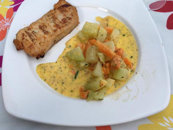 Kohlrabi & Möhren in Kräutersauce