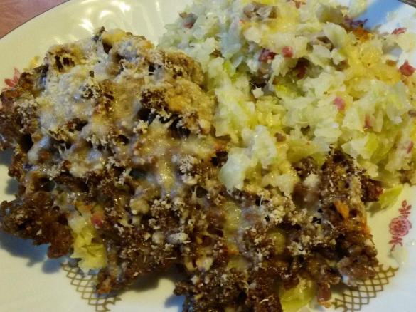 ketogen / low carb Weißkohlauflauf