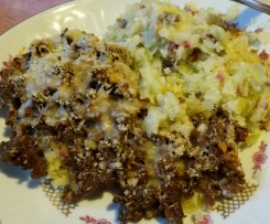 ketogen / low carb Weißkohlauflauf