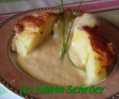 Kartoffelauflauf mit Kümmelsabayon (in der Tchibo-Form)