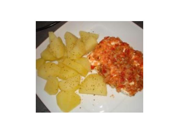 Schafskäse mit Kartoffeln 