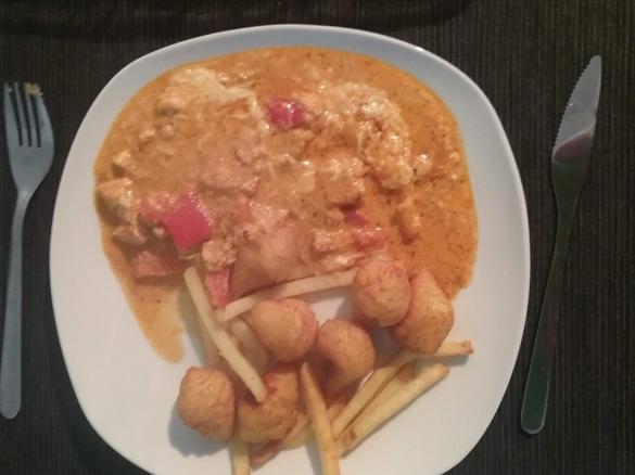 Huhn in Metaxa sauce fast wie beim Griechen;-)