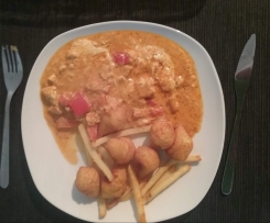 Huhn in Metaxa sauce fast wie beim Griechen;-)