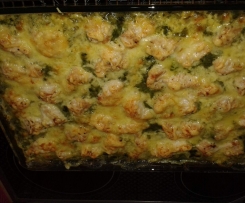 Kartoffel-Spinat-Auflauf mit Hähnchen (WW-tauglich)