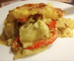 indische Hähnchen-Curry-Lasagne