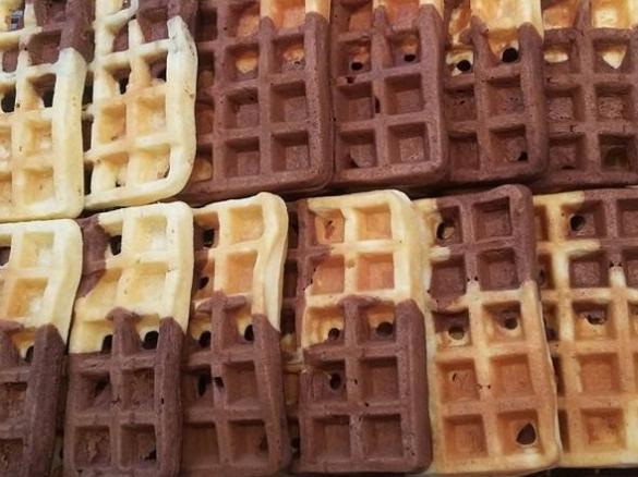 Variation Waffeln von Kathi - Kuhfleckenwaffeln