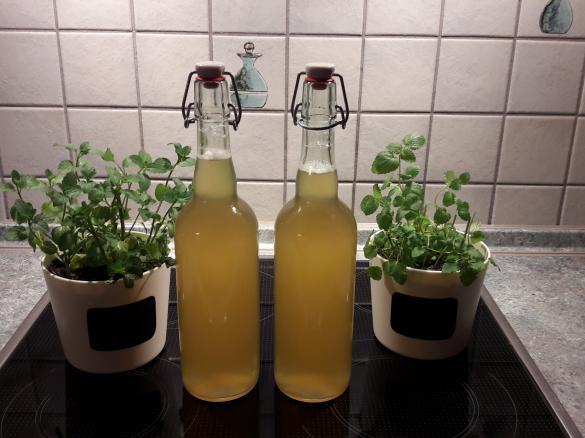 Holunderblüten-Minze-Melisse-Ingwersirup