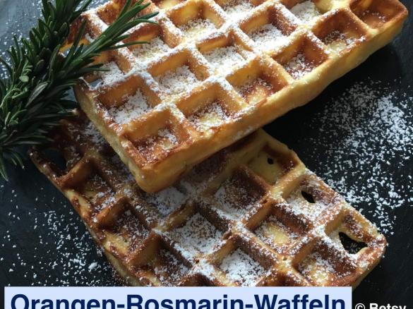 Orangen-Rosmarin-Waffeln