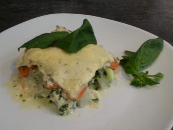 Karotten-Kohlrabi-Lasagne