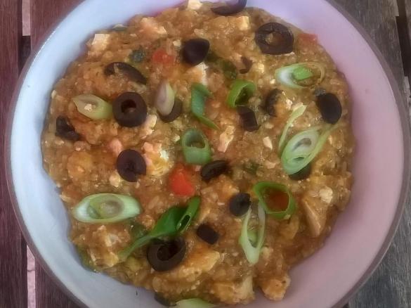 Zucchini-Reis-Topf mit Hackfleisch