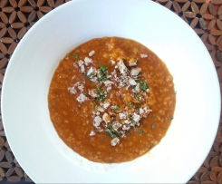 Rote Linsensuppe "Indische Art" vegan, schnell