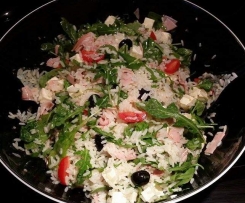 Reissalat mit Rucola und Feta 