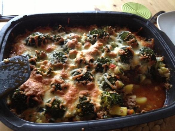 Variation von Hack-Kartoffel-Zucchini-Auflauf