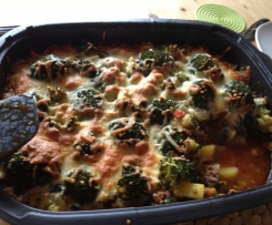 Variation von Hack-Kartoffel-Zucchini-Auflauf