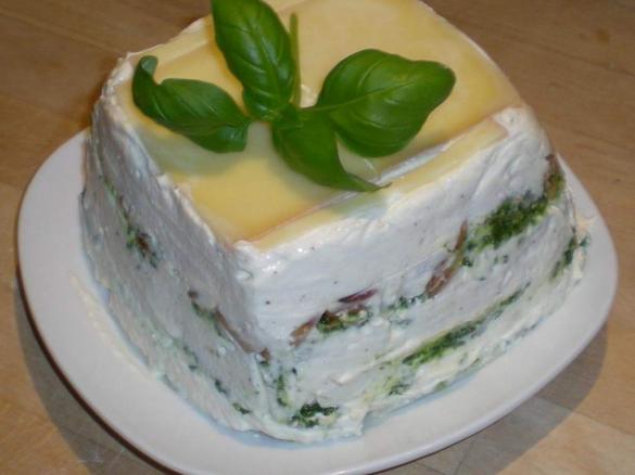 Basilikum-Torte / Mascarpone-Basilikum-Schichttorte