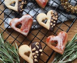 Johannisbeer- & Krokantherzen