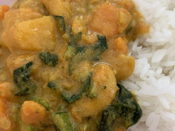 Süßkartoffel-Kürbis-Curry vegan