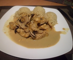 Putengeschnetzeltes mit Reis und fruchtiger Currysauce RDT 15.01.14