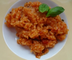Tomatenrisotto - Tomate und Basilikum