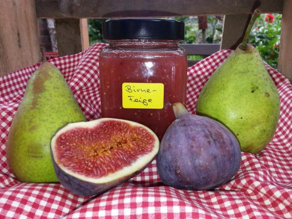 Birnenkonfitüre mit Feige