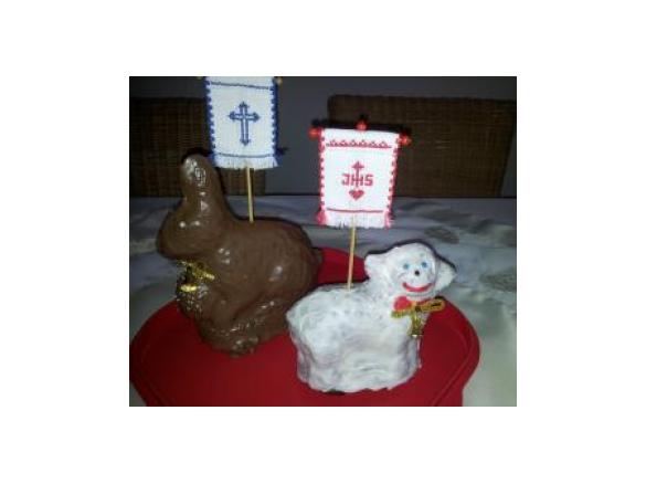 Osterlamm und "Hase à la Pippi" (Eierlikörkuchen)
