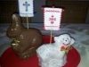 Osterlamm und "Hase à la Pippi" (Eierlikörkuchen)