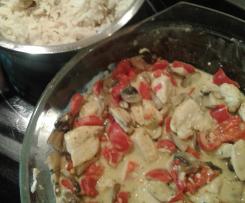 Thai-Kokos-Hähnchen mit Reis (Variation aus Mix ohne Fix)