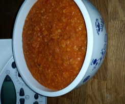 Vegetarische Bolognese mit roten Linsen