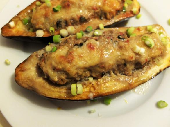 Gefüllte Auberginen - Low Carb