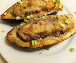 Gefüllte Auberginen - Low Carb
