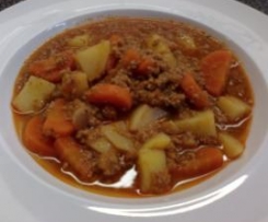 LOW CARB Variation von Kartoffel - Möhren - Hackfleisch/Gulasch - Eintopf (kohlenhydratarm)