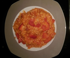 Paprikareis mit Speck