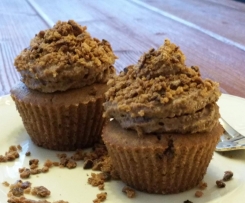 Spekulatius-Muffins mit Lebkuchen-Topping (Weihnachts-Reste-Verwertung)