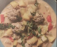 Kohlrabi-Eintopf mit Königsberger Klopsen
