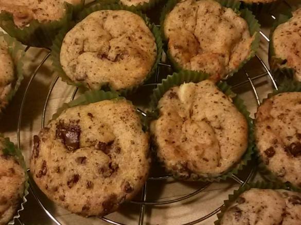 Vegane, glutenfreie Bananen Schoko Muffins