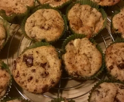Vegane, glutenfreie Bananen Schoko Muffins