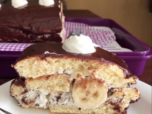 Biskuitrolle "Bananensplit"