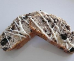 Oreo-Biscotti mit weißer Schokolade (Cantuccini)
