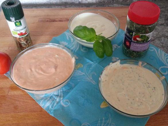 Frischkäse dreierlei  ;-) (Fettarm)