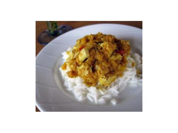 Variation von Hähnchencurry Madras