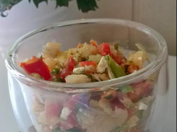 Variation von Griechischer Bauernsalat