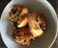 Knoblauch-Spinat-Schnecken