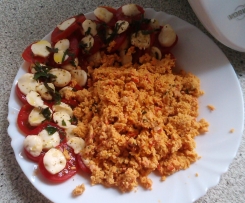 Tomaten-Rührei mit Mozarella (Logi-Methode)