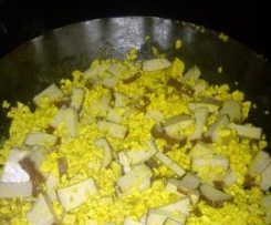 VEGAN -->Rührei mit Bacon!  ...ganz ohne Tier!  ;@) Rührtofu mit Speck!  vegetarisch deftig! Suuuuuper lecker!