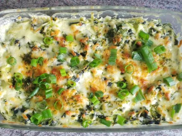 Spinat- Lauch- Auflauf - Low Carb