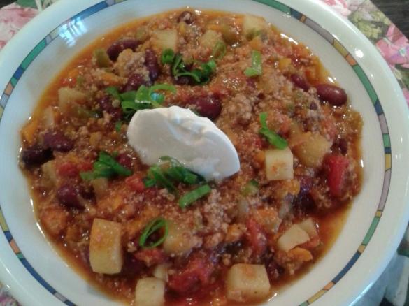 Variation von Scharfer Hackfleischtopf