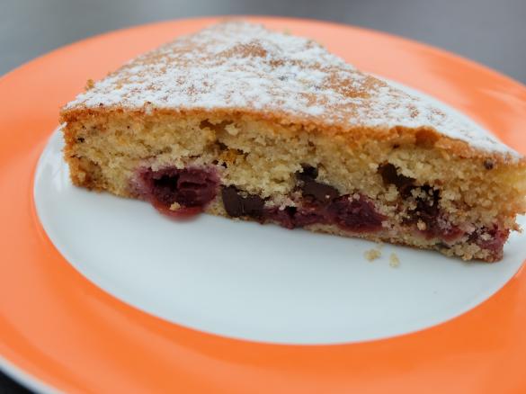 Kirschkuchen mit Chocolate Chunks