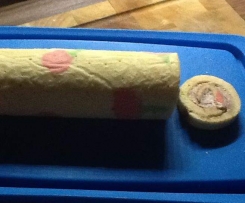 Biskuitrolle mit Motiv