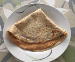 Crepes mit Hafermilch (ohne Milch, zuckerfrei)