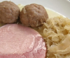 Kasseler mit Sauerkraut und Gwichste - All-in-One